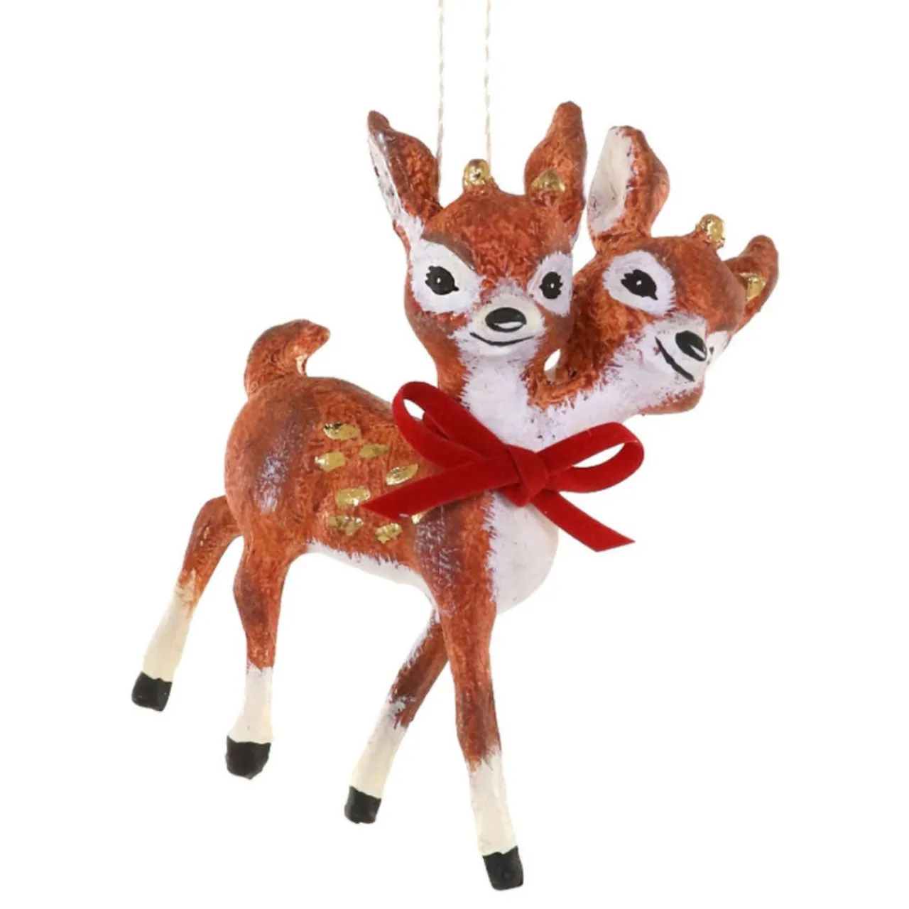 Cody Foster Glass Twin Deer Ornament< New