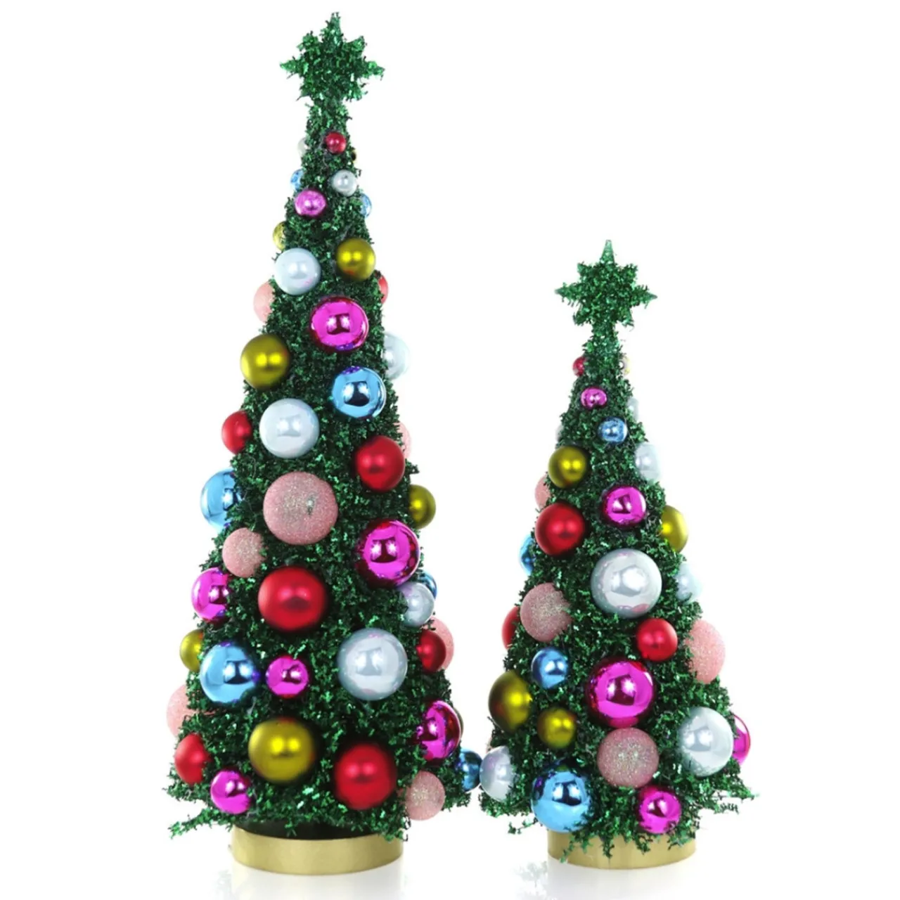 Cody Foster Mid Century Green Glitter Tree Set<Cody Foster & Co. Discount