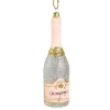 Cody Foster Silver Glittered Champagne Bottle Ornament< Clearance