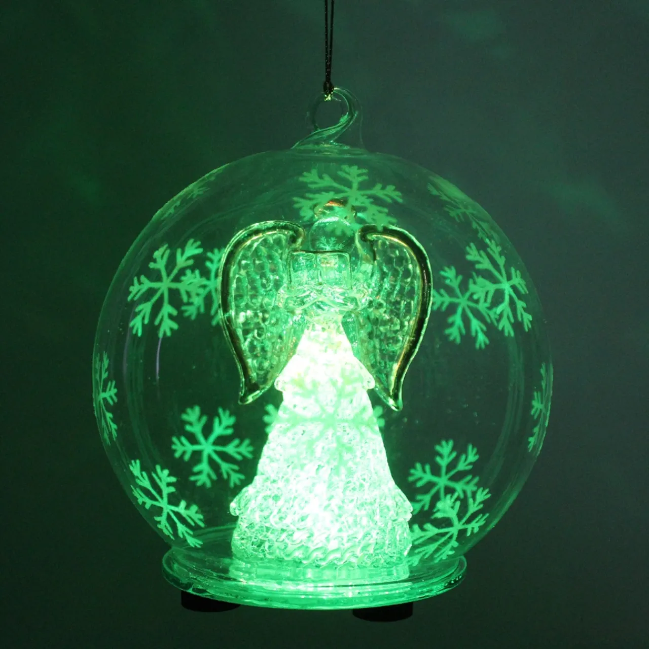 Color Changing LED Angel With Book Glass Globe< Hot
