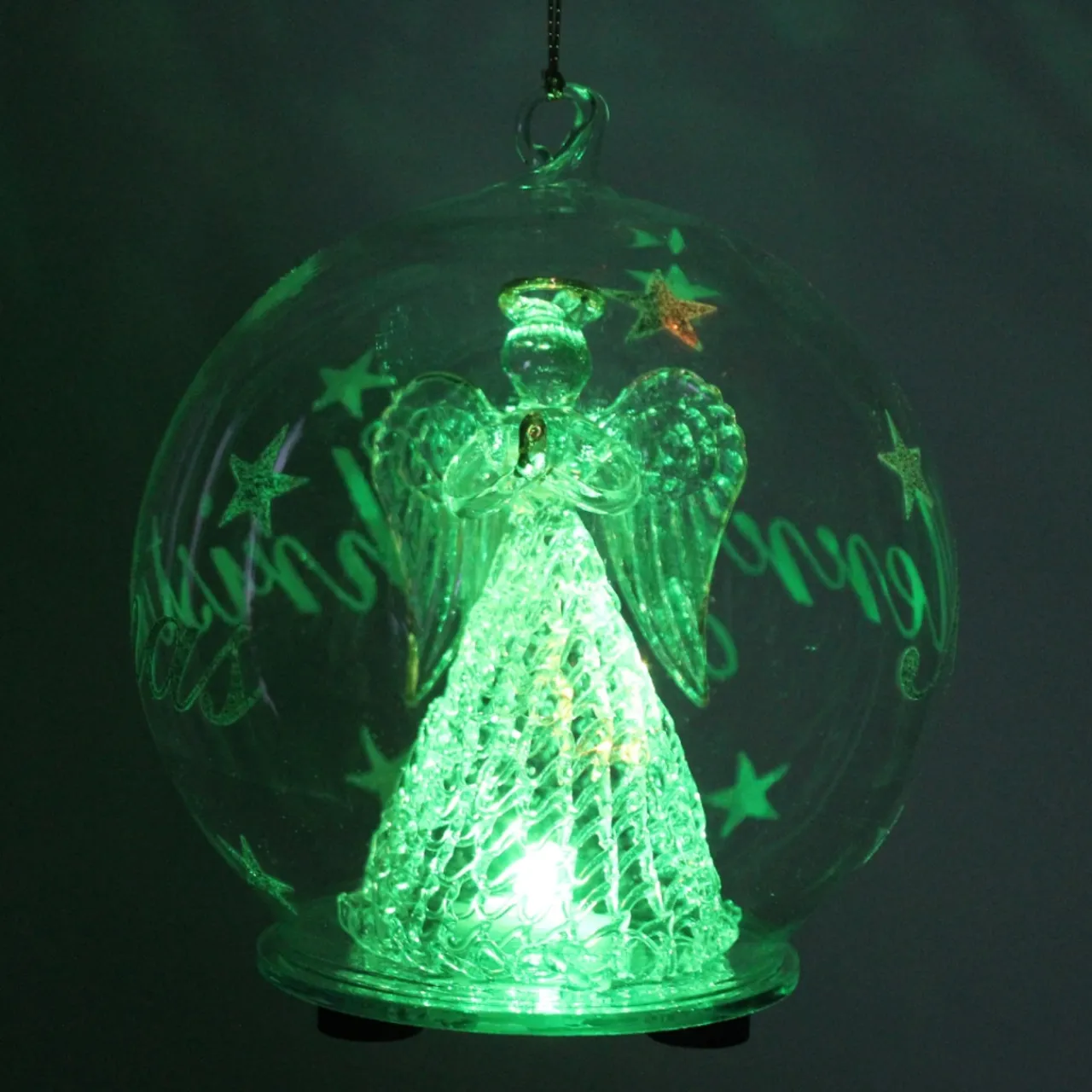 Color Changing LED Angel Praying Glass Globe< Best