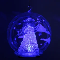 Color Changing LED Angel Blowing Horn Glass Globe< Fashion