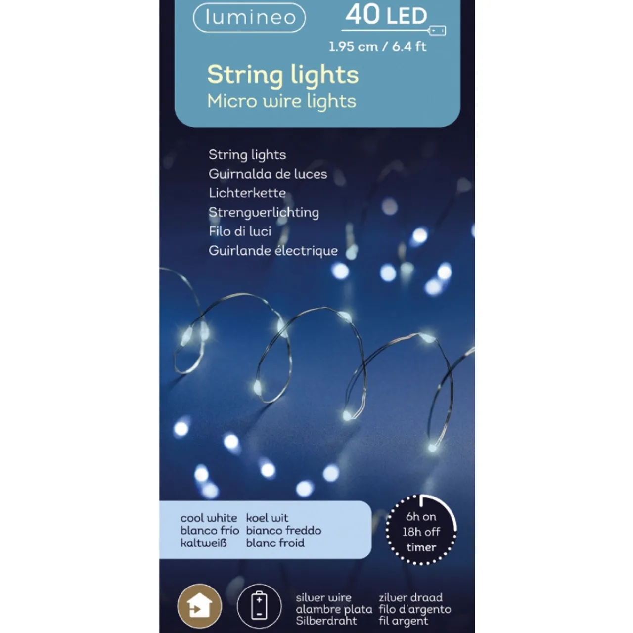 40 Cool White Micro LEDs Silver Wire<Lumineo Hot