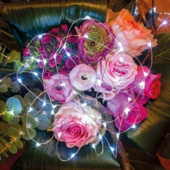 40 Cool White Micro LEDs Silver Wire<Lumineo Hot