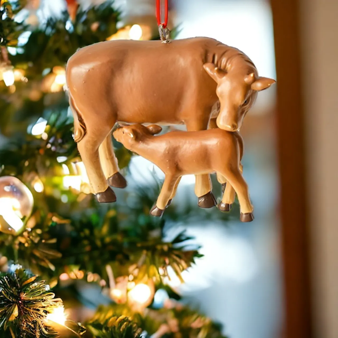 Cow and Calf Christmas Ornament< Fashion
