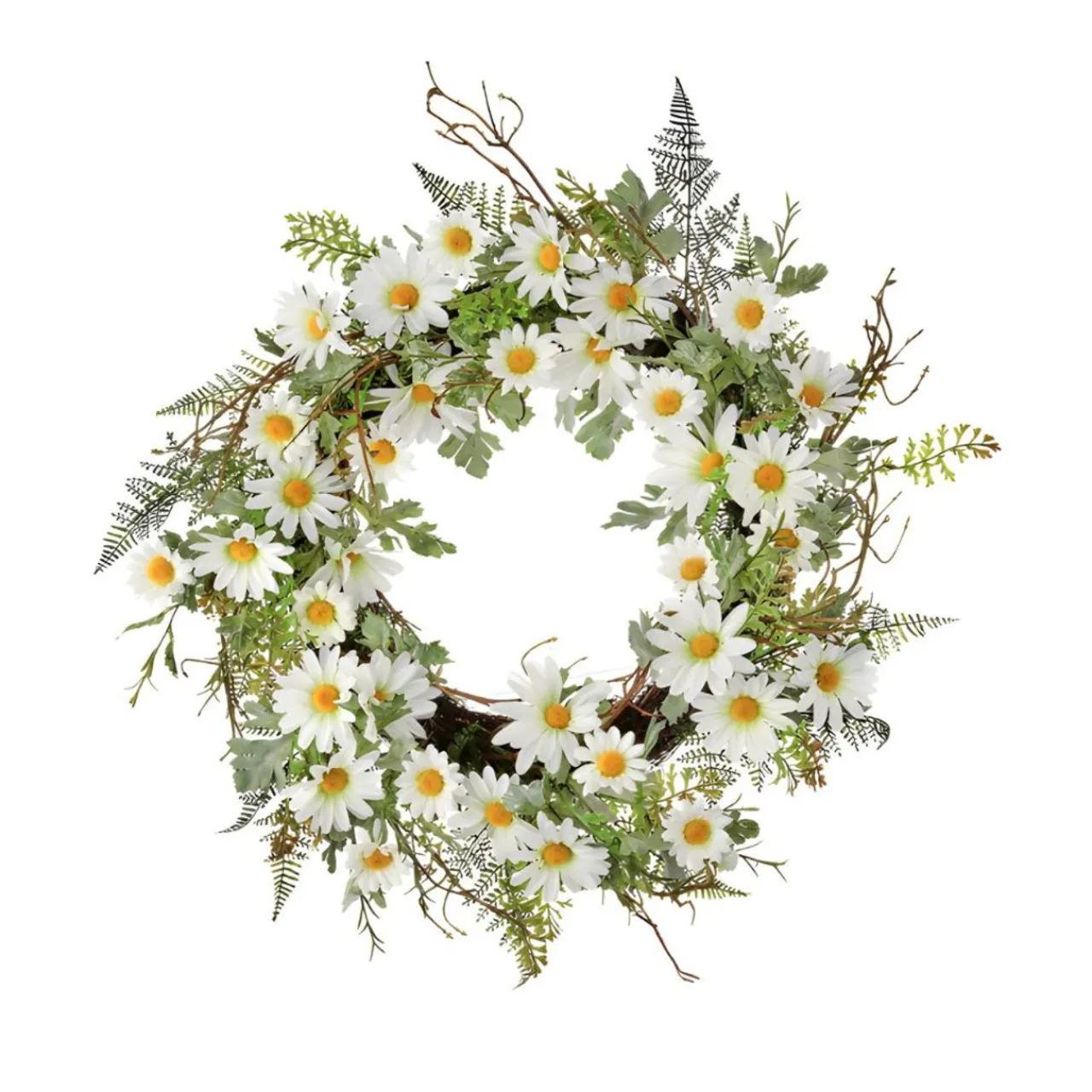 Daisy Wreath 24"< Fashion