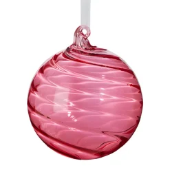Dark Pink Glass Ball Ornament< Outlet
