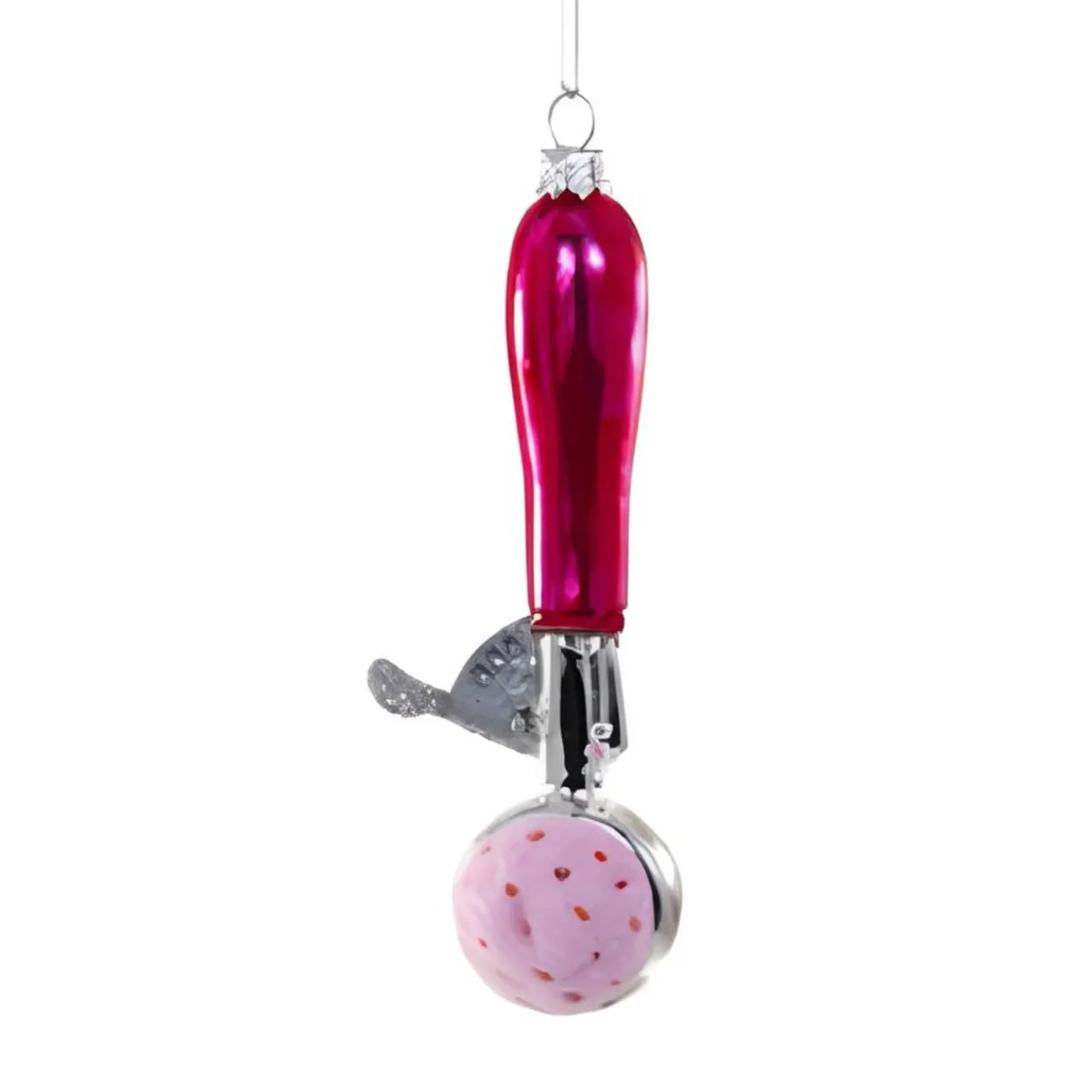 Dark Pink Ice Cream Scoop Glass Ornament<Cody Foster & Co. Online