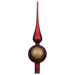 Dark Red Glass Finial Tree Topper< Online
