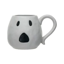 Debossed Stoneware Ghost Mug< Discount