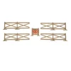Halloween - Brown Crossbuck Fence Set of 5<Department 56 Fashion
