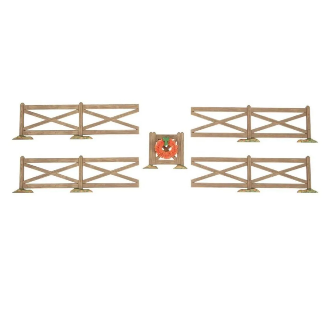 Halloween - Brown Crossbuck Fence Set of 5<Department 56 Fashion