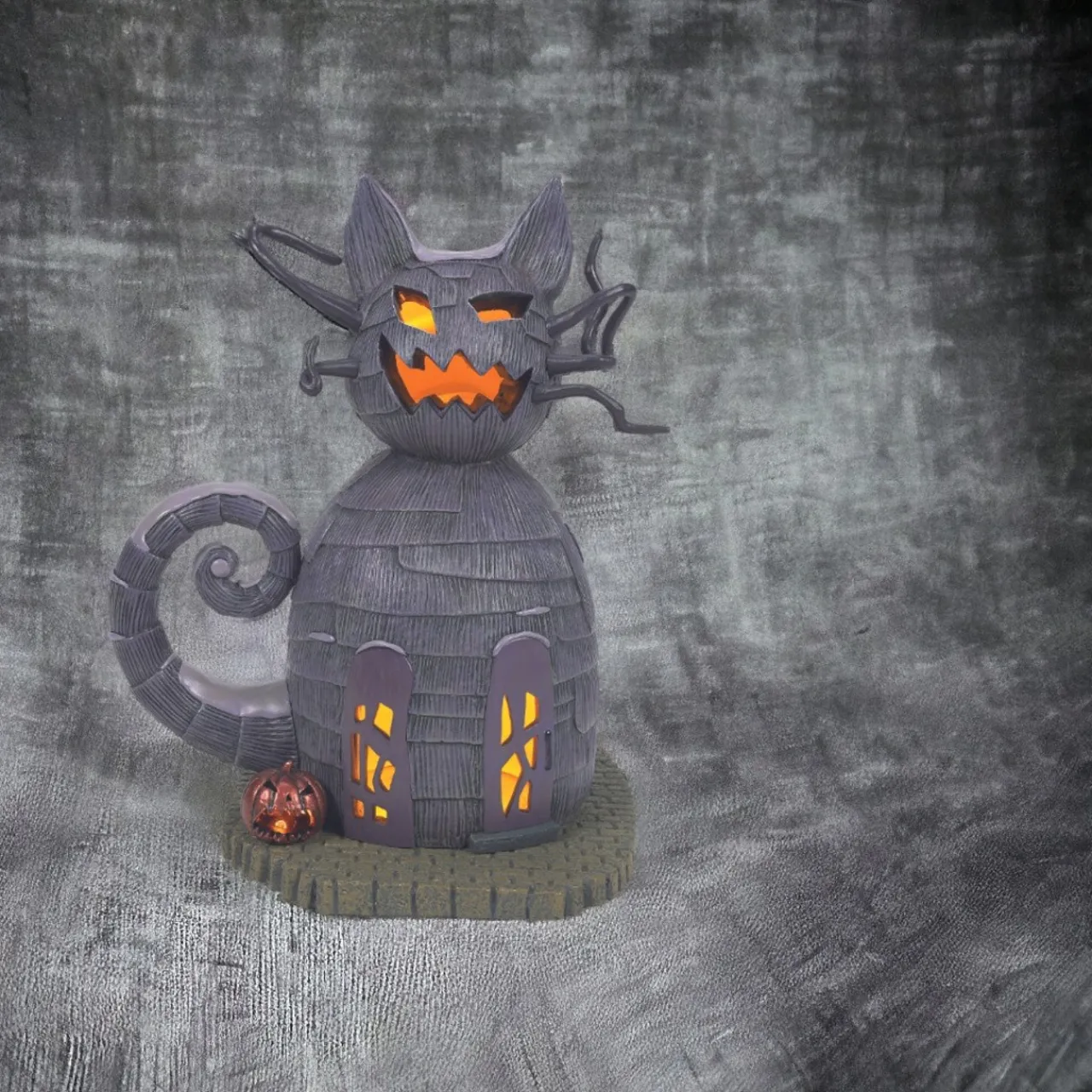 Nightmare Before Christmas Village Cat House Lit Building<Department 56 Outlet