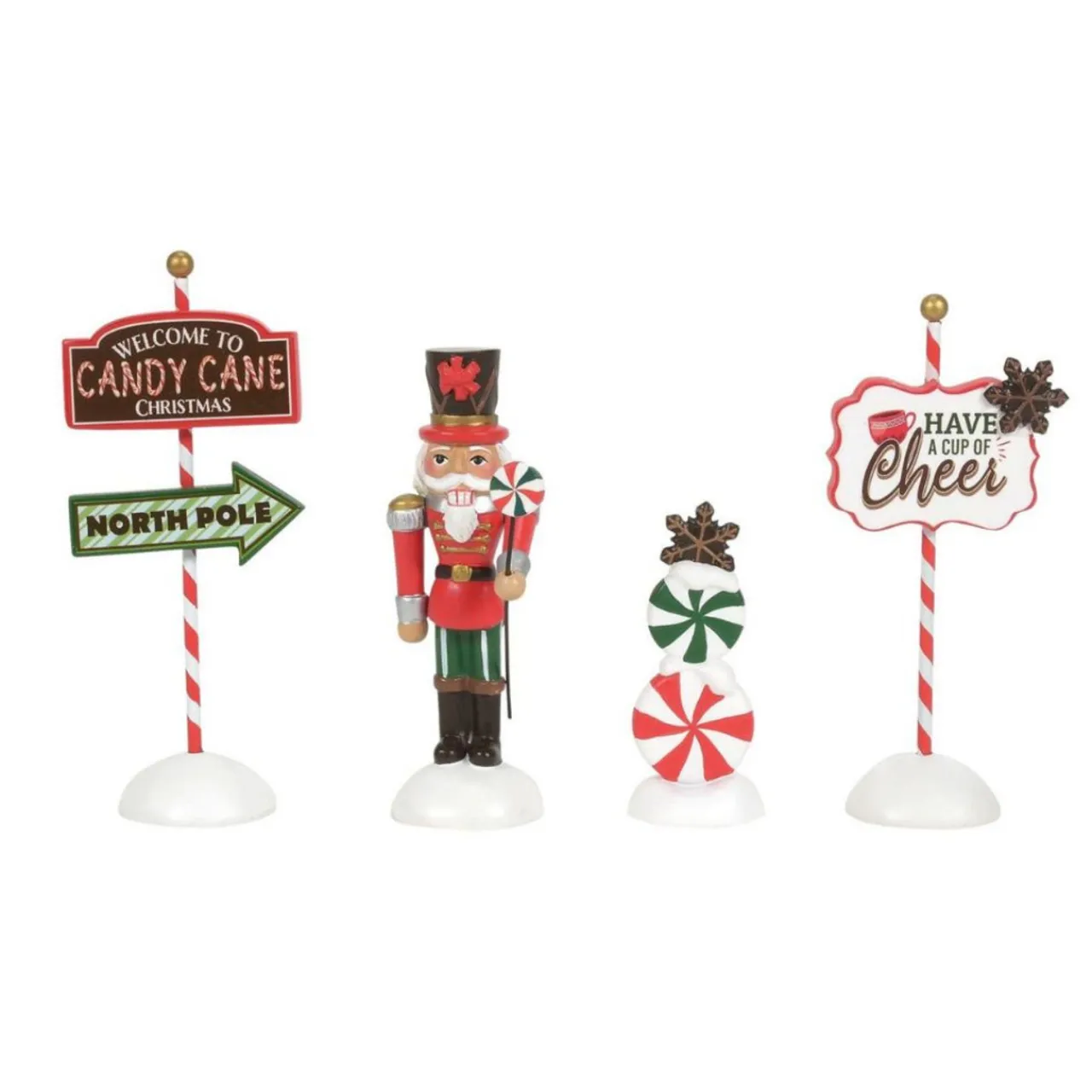 - Peppermint Panache Set of 4<Department 56 Online