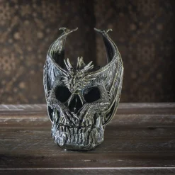 Draco Dragon Skull Resin Figurine< Clearance