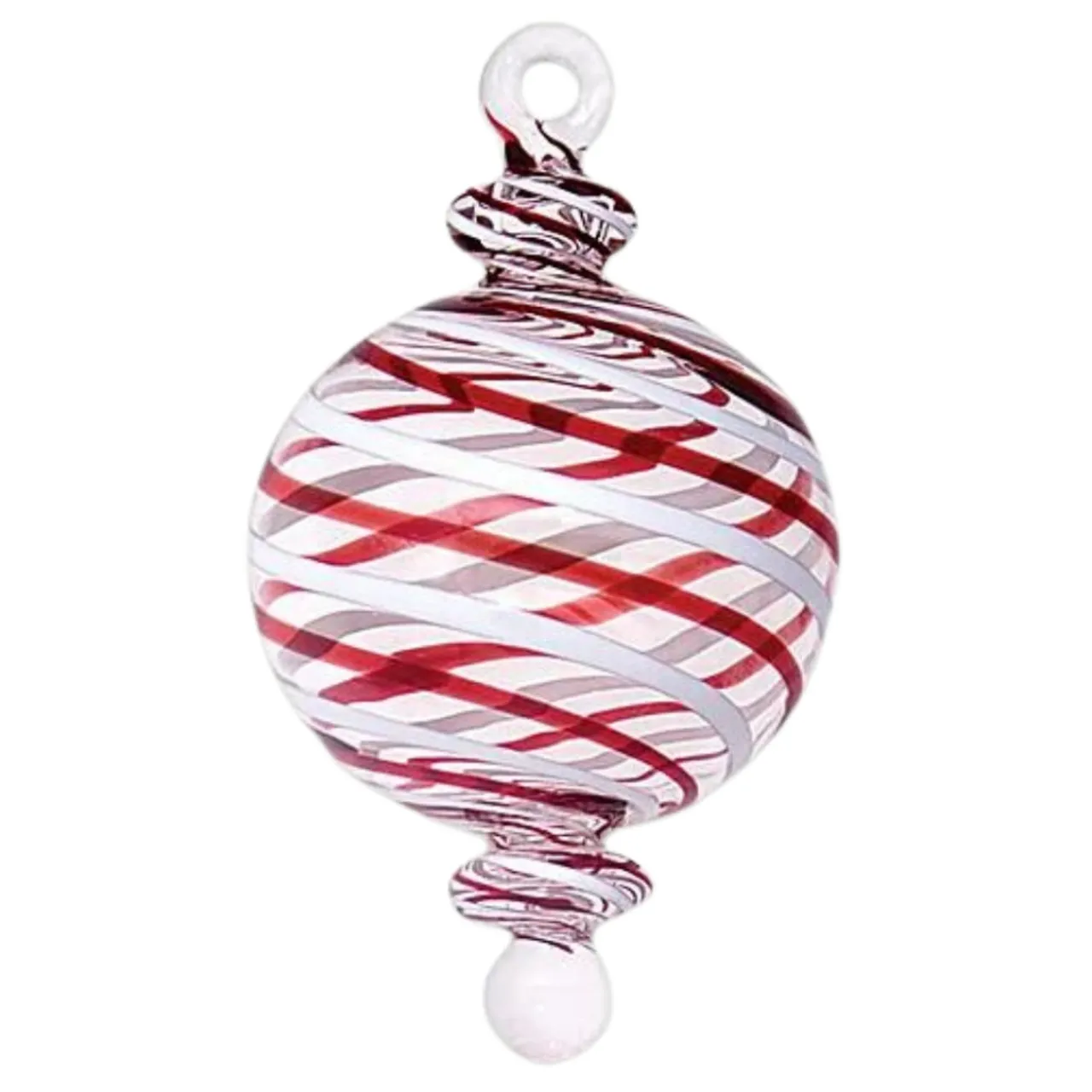 Red and White Striped Ball Ornament<Egyptian Museum Sale