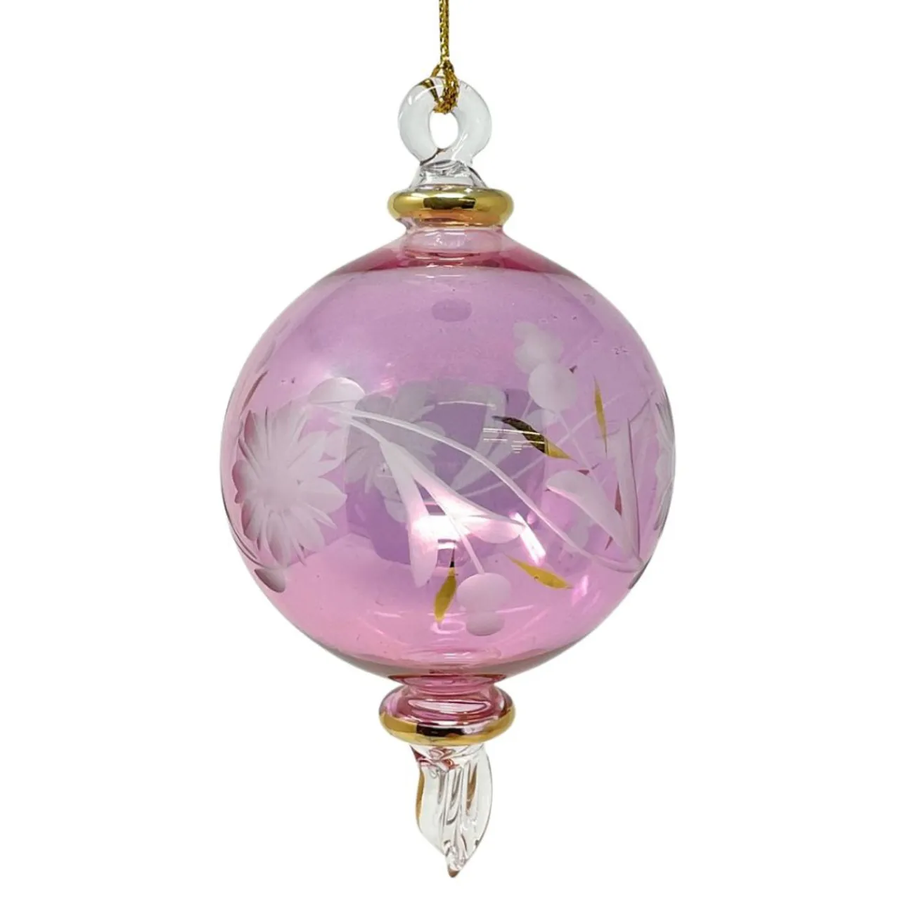 Small Pink Floral Ball Ornament<Egyptian Museum Clearance