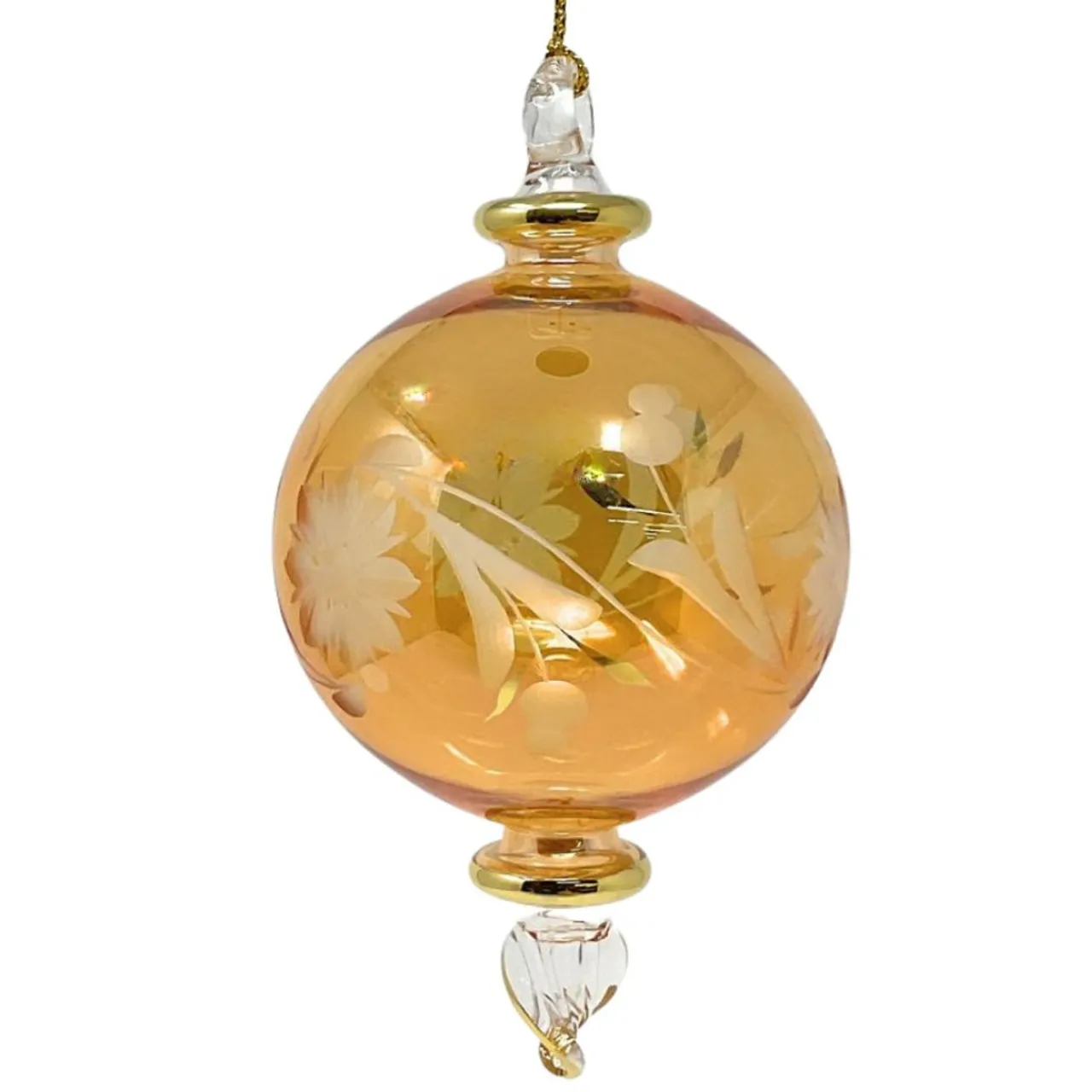 Small Yellow Floral Ball Ornament<Egyptian Museum Hot