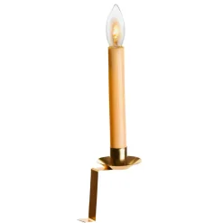 Electric Plug-In Window Candle with Gold Base< Best