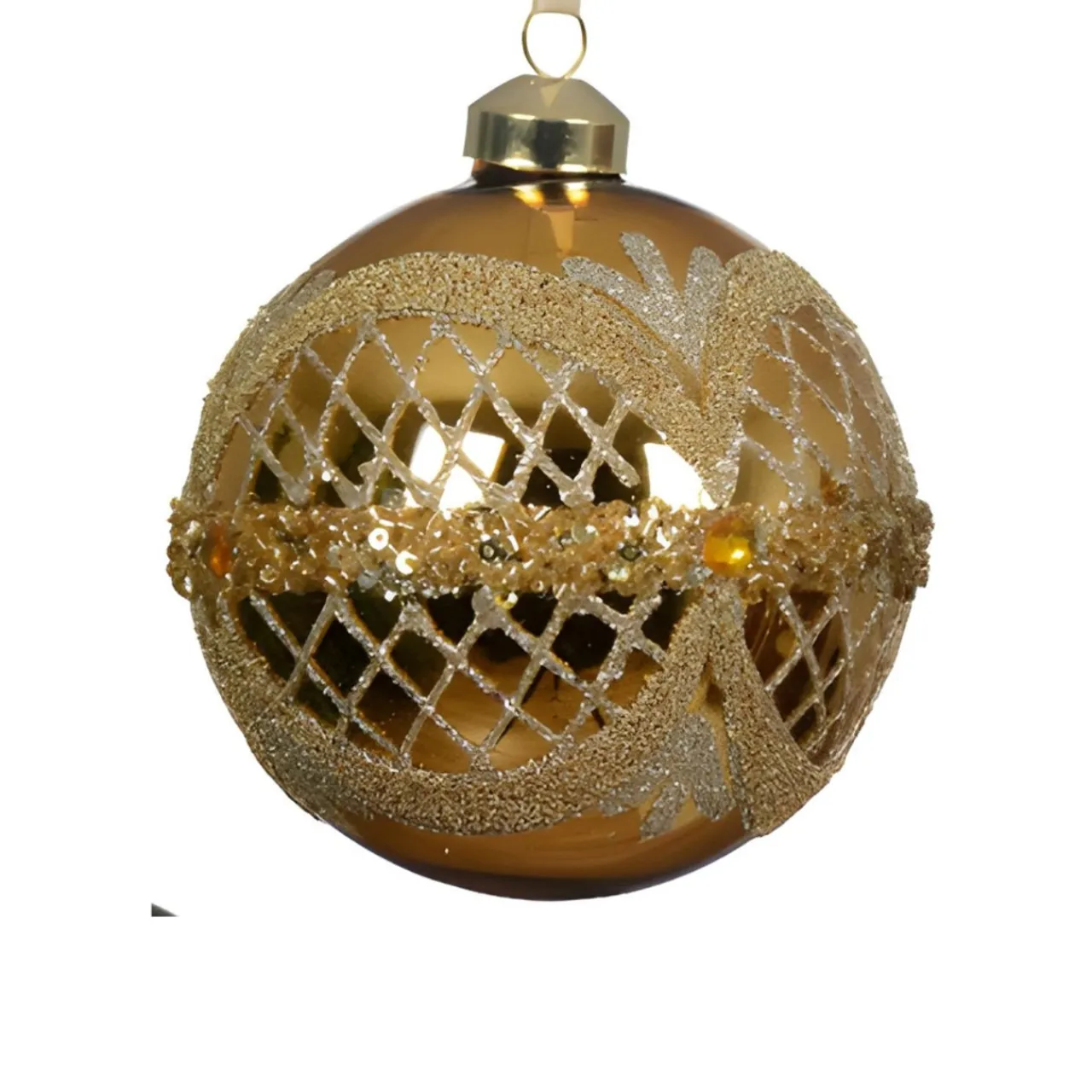 Elegant Gold Ball Set of 2 Ornaments< Hot