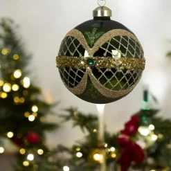 Elegant Green Ball Set of 2 Ornaments< Sale