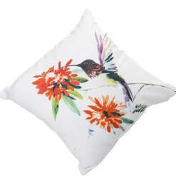 Embroided Red Hummingbird Pillow< Online