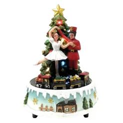 Enchanted Nutcracker Ballet LED Music Box with Rotating Train<Lumineo Hot