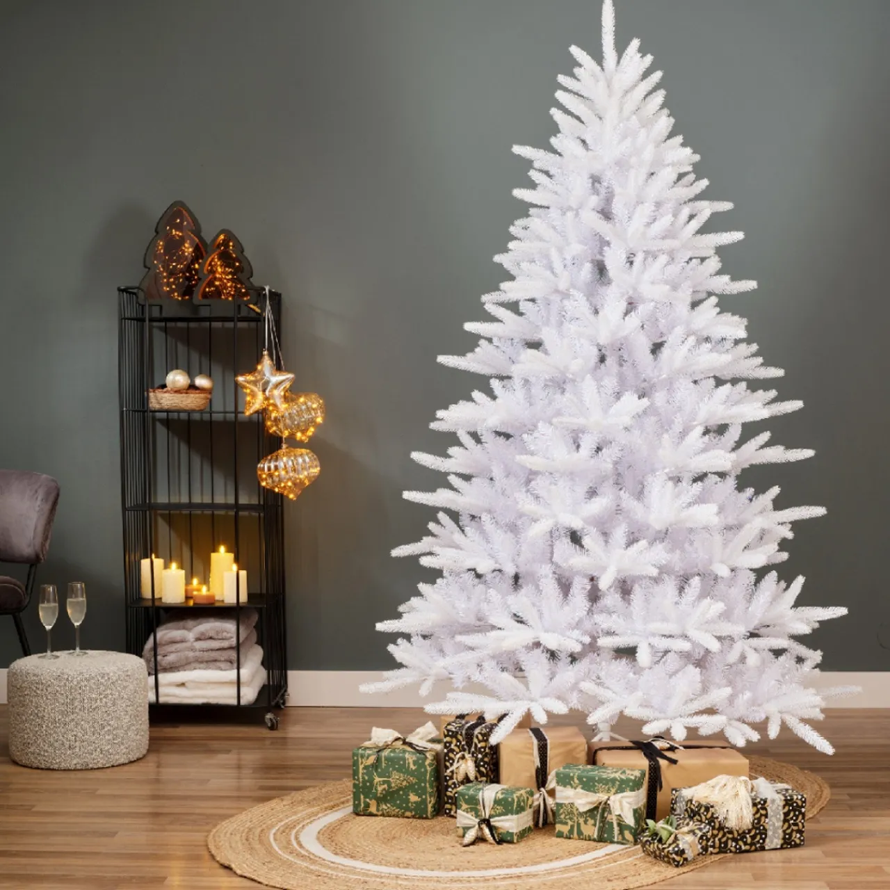 Everlands 8 Foot White Copenhagen Fir Unlit Tree< New