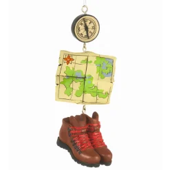 Explorer's Hiking Boot & Map Ornament< Sale