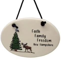 Faith Family Freedom New Hampshire Ornament - The Christmas Loft< New
