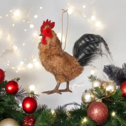Faux Fur Rooster Ornament< Fashion