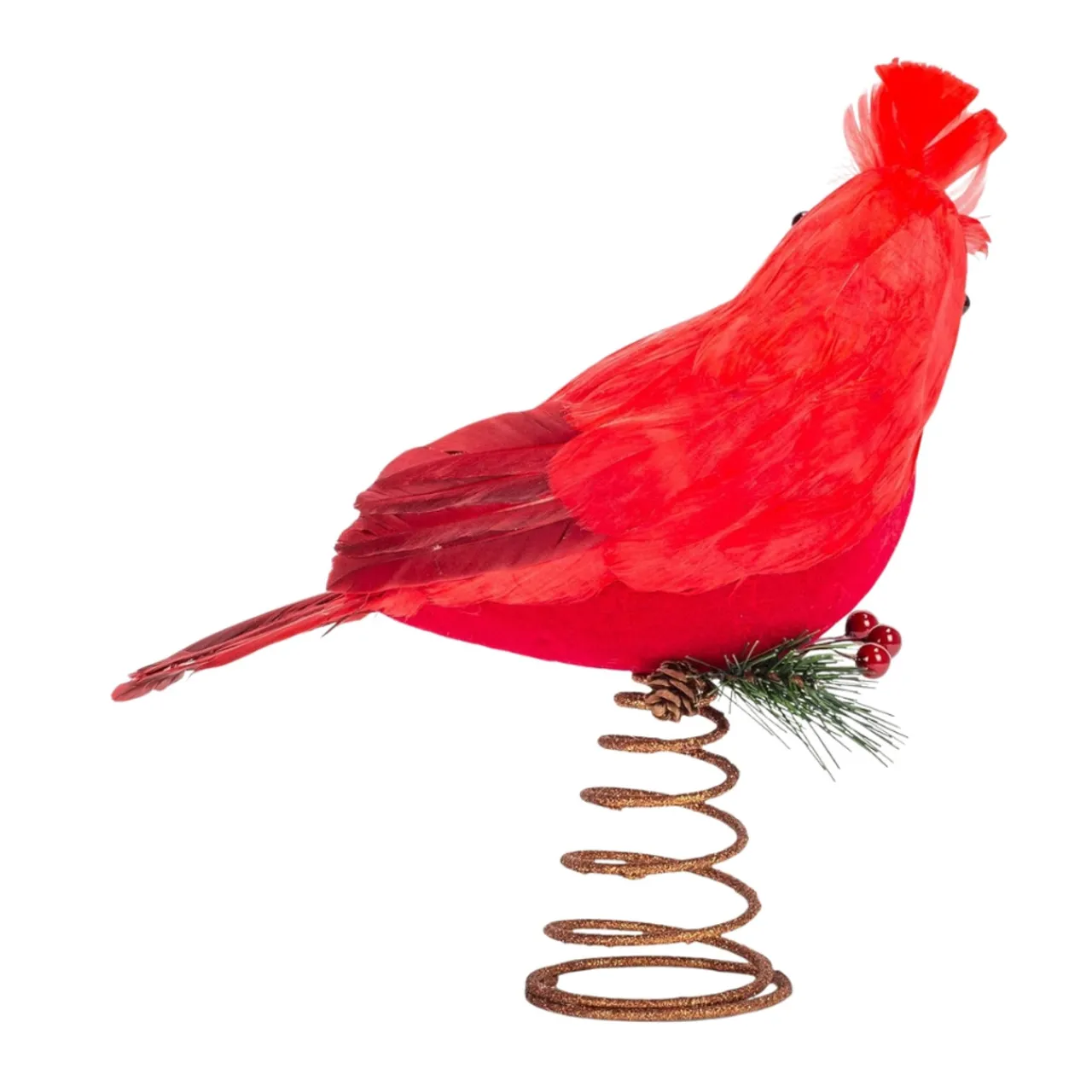 Feather Cardinal Tree Topper< Hot