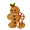 Felt Gingerbread Man with Candy Cane Ornament< Discount