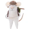 Felt Hiking Mice with Backpack Ornament< New
