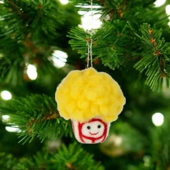 Felt Yellow Popcorn in Box Ornament< Discount
