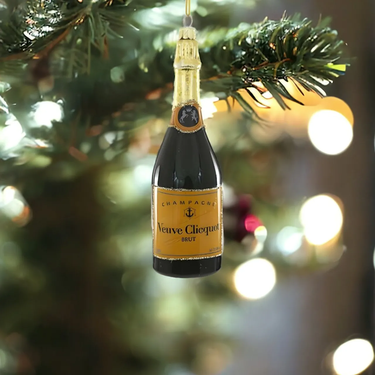Festive Champagne Brut Bottle Ornament<Cody Foster & Co. New