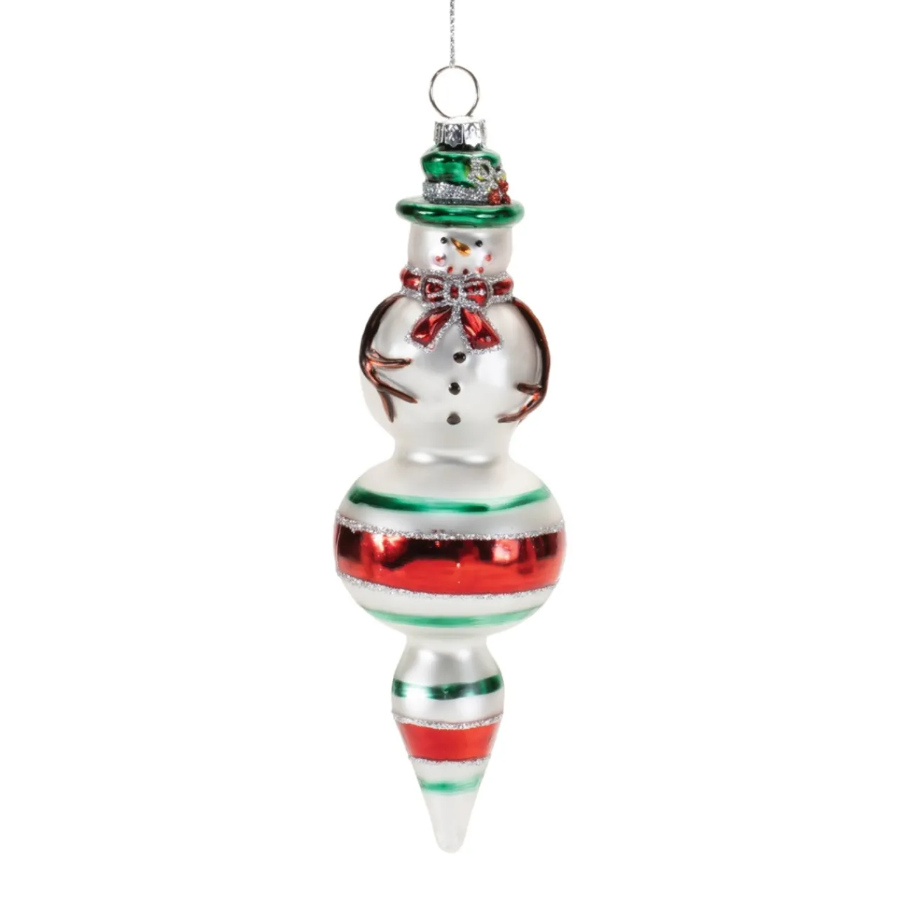 Festive Snowman Finial Ornament< New