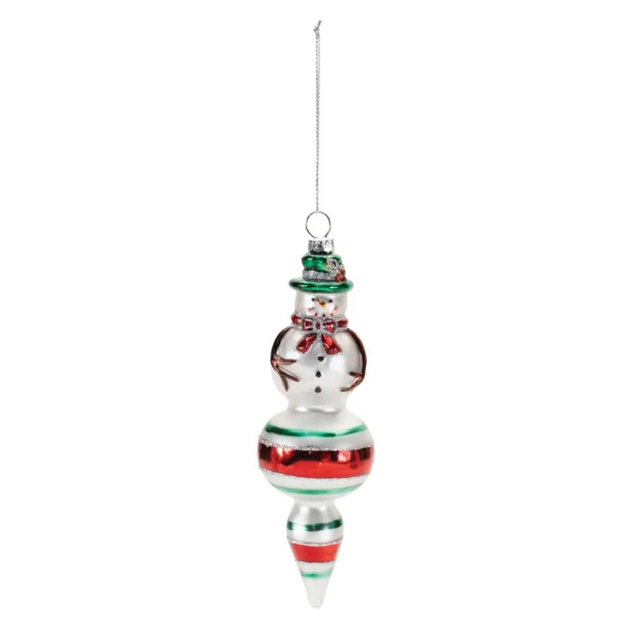 Festive Snowman Finial Ornament< New