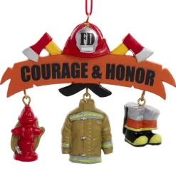 Firefighter Dangling Ornament<Kurt Adler Fashion