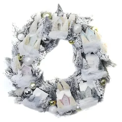 Frosted Village Wreath - Bright<Cody Foster & Co. Online