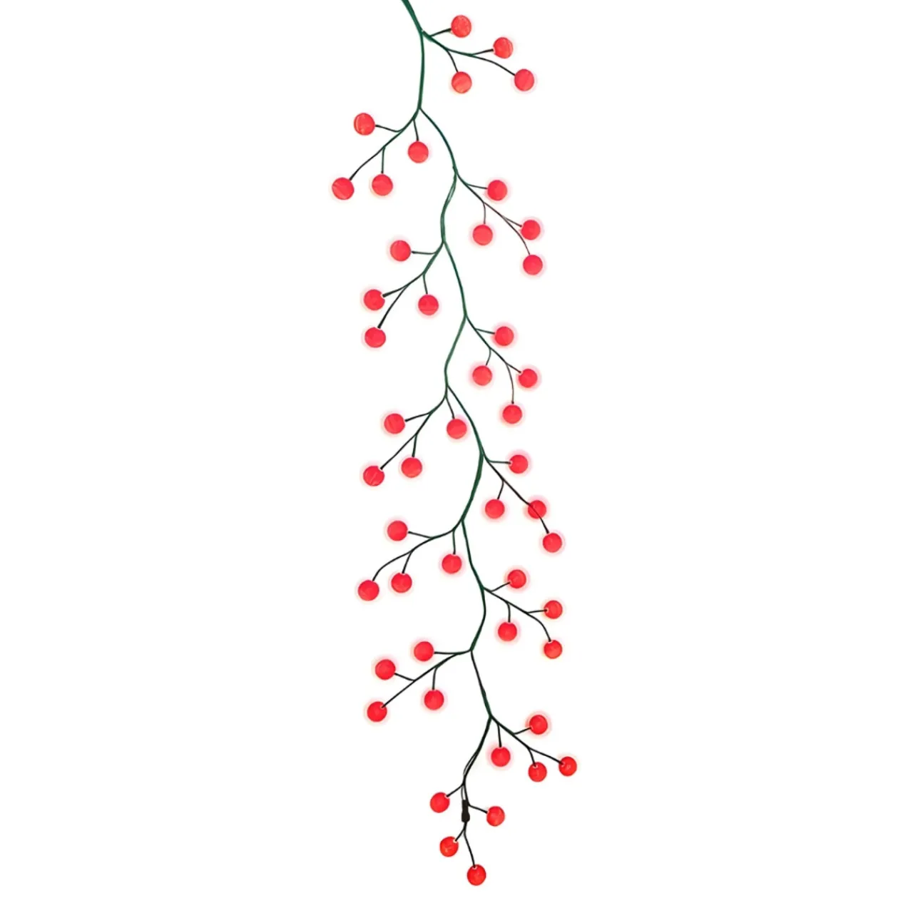 6Ft Red Cotton Ball LED Garland<Kurt Adler Outlet