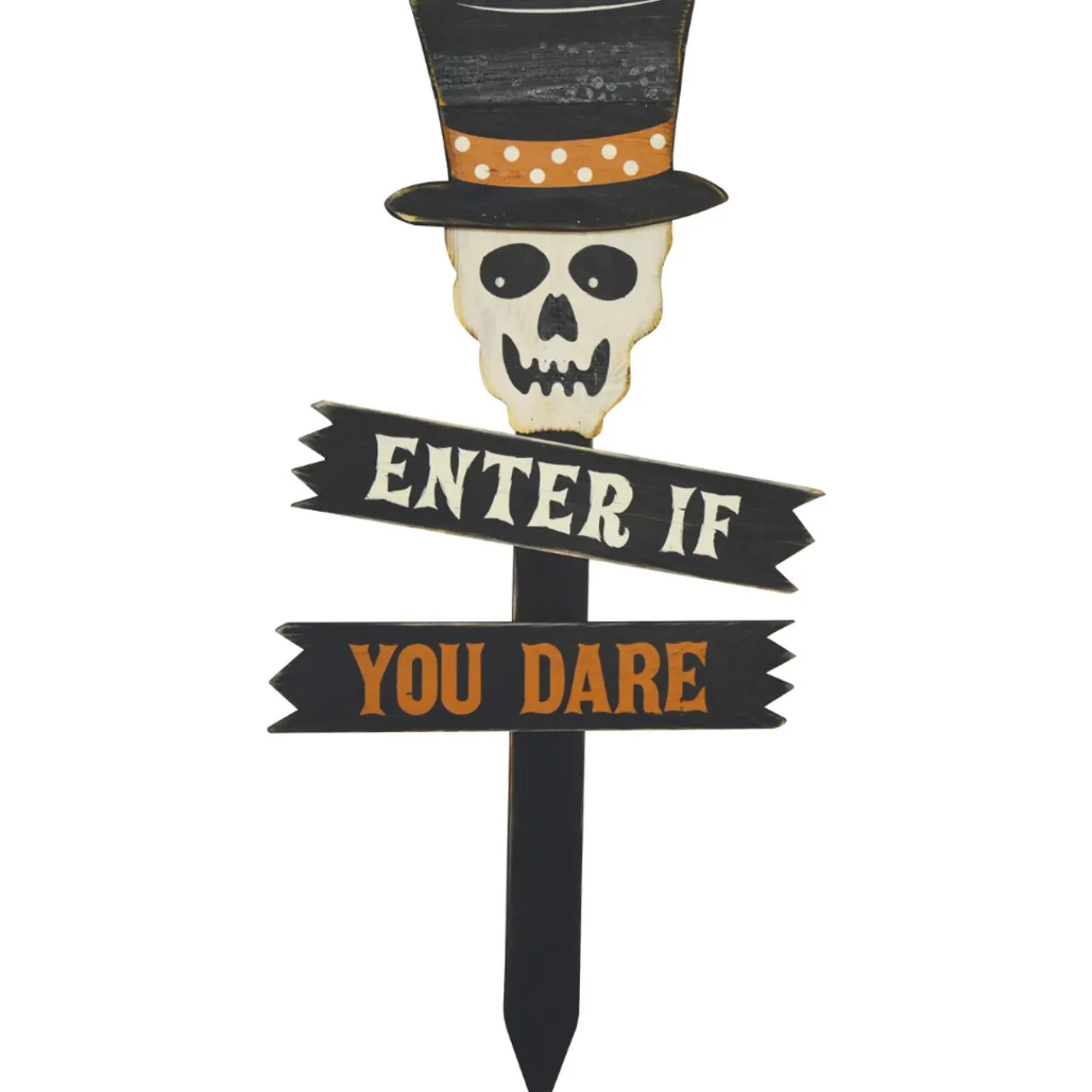 3ft Skeleton Enter if you date Halloween Yard Sign< Clearance