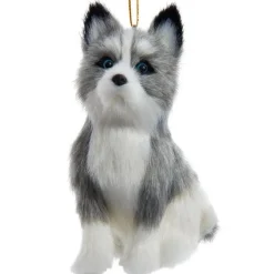 Furry Husky Dog Ornament<Kurt Adler Best