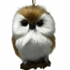 Furry Light Brown Owl Ornament | The Christmas Loft<Kurt Adler Clearance