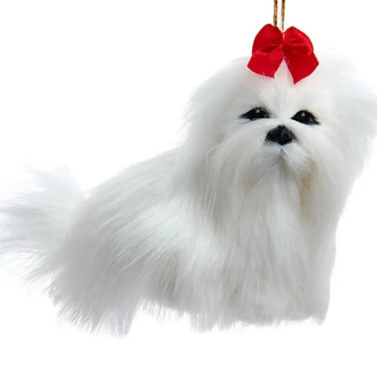 Furry Maltese Dog Ornament<Kurt Adler Sale