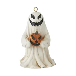 Ghost With Pumpkin Ornament< Best
