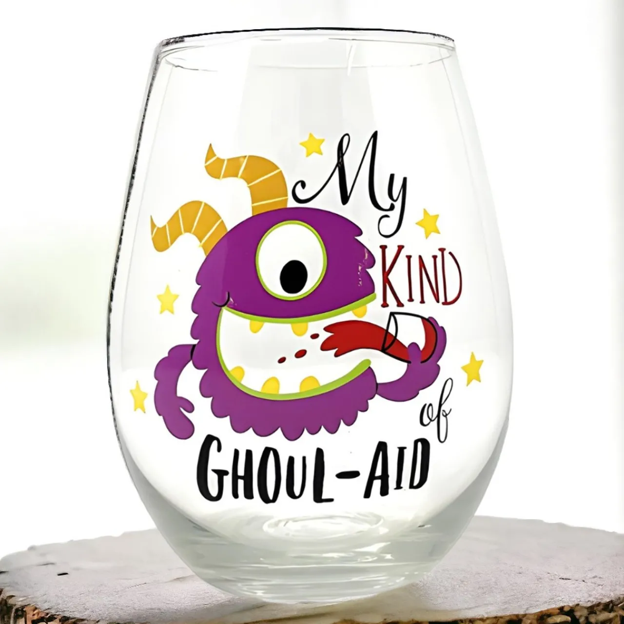 Ghoul Aid Monster 12oz Stemless Wine Glass< Best