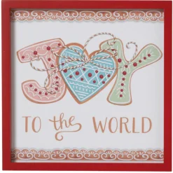 Gingerbread Joy To The World Wall Sign - The Christmas Loft< Hot