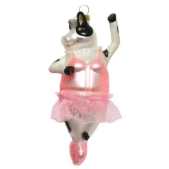 Glass Ballerina Cow Ornament< Best