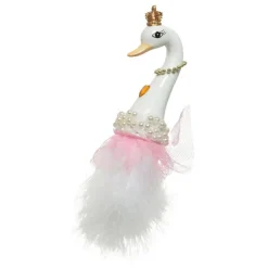 Glass Ballerina Swan Ornament< Sale